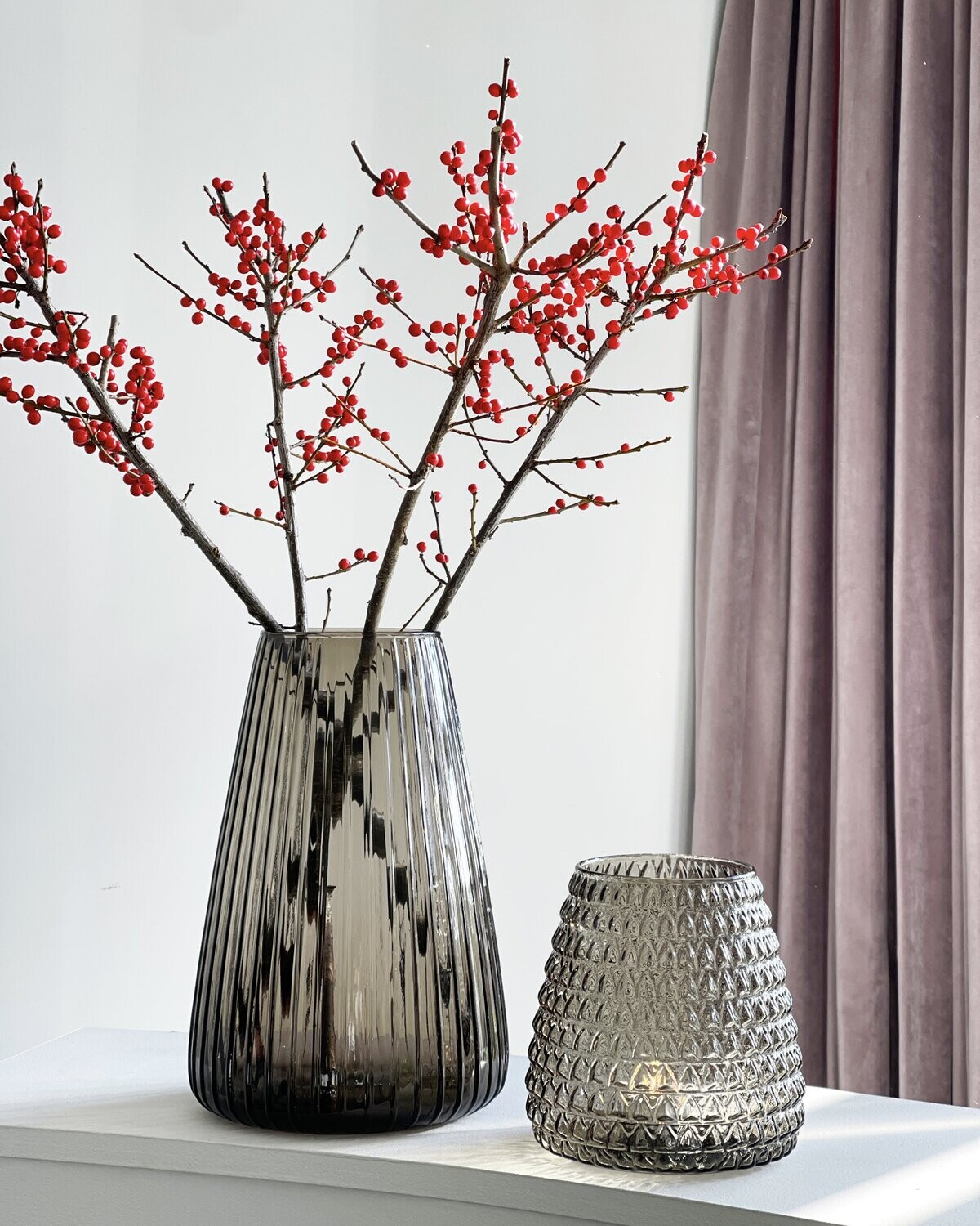 XLBoom - DIM Vase - Scale, Rauchgrau