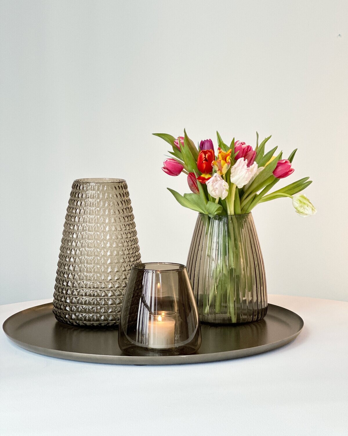 XLBoom - DIM Vase - Scale, Rauchgrau