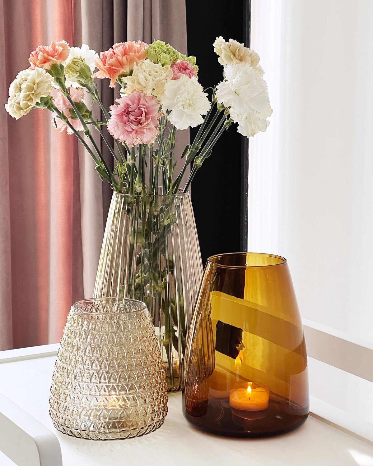 XLBoom - DIM Vase - Stripe, Amber hell