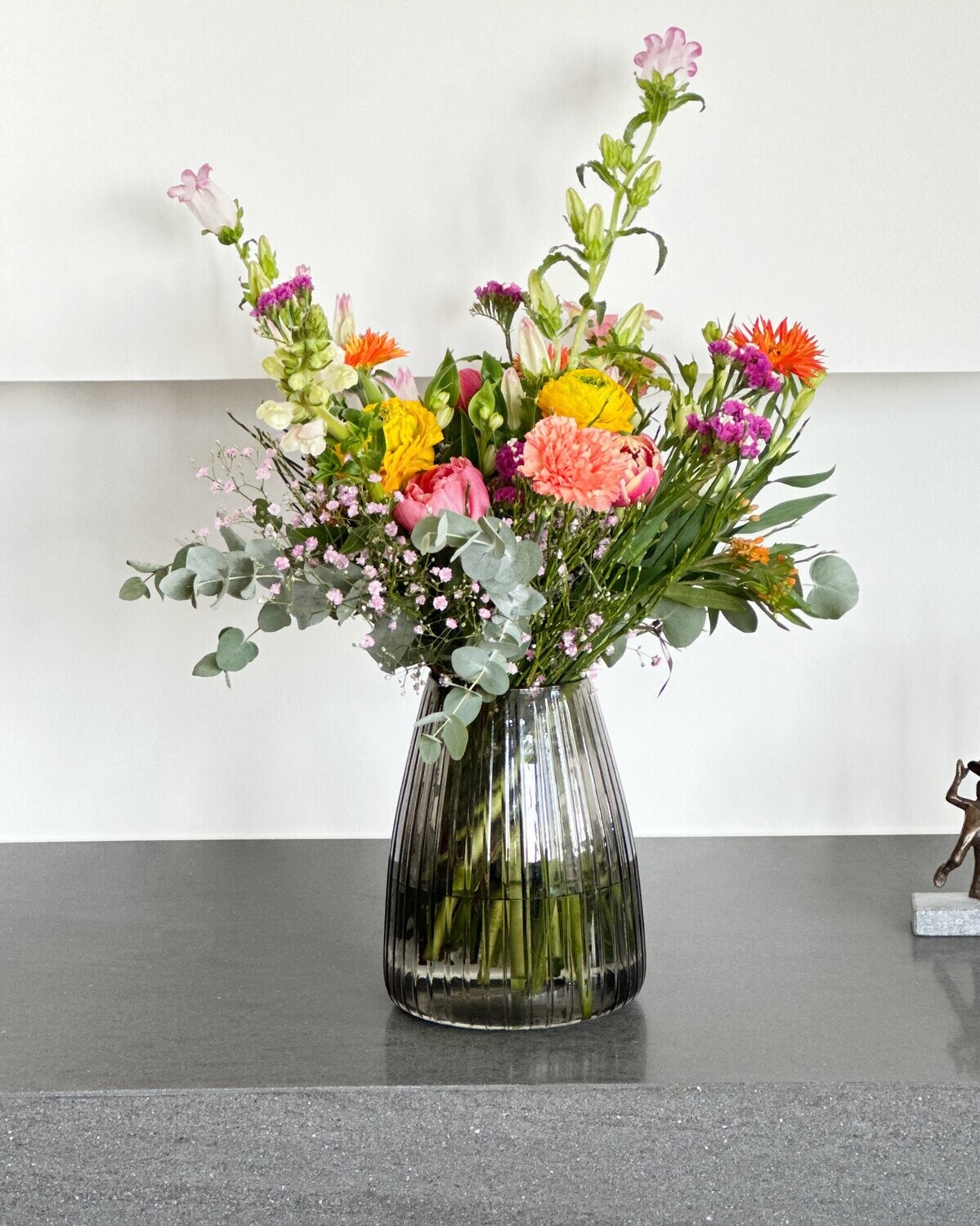 XLBoom - DIM Vase - Stripe, Rauchgrau