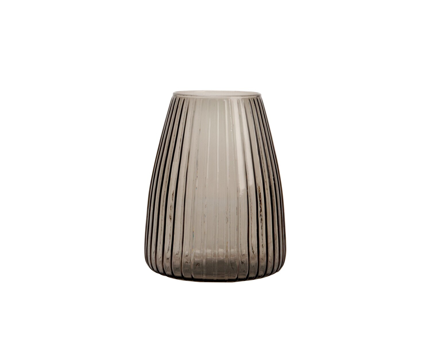 XLBoom - DIM Vase - Stripe, Rauchgrau, Grösse: M - (D) 17.5cm x (H) 23cm