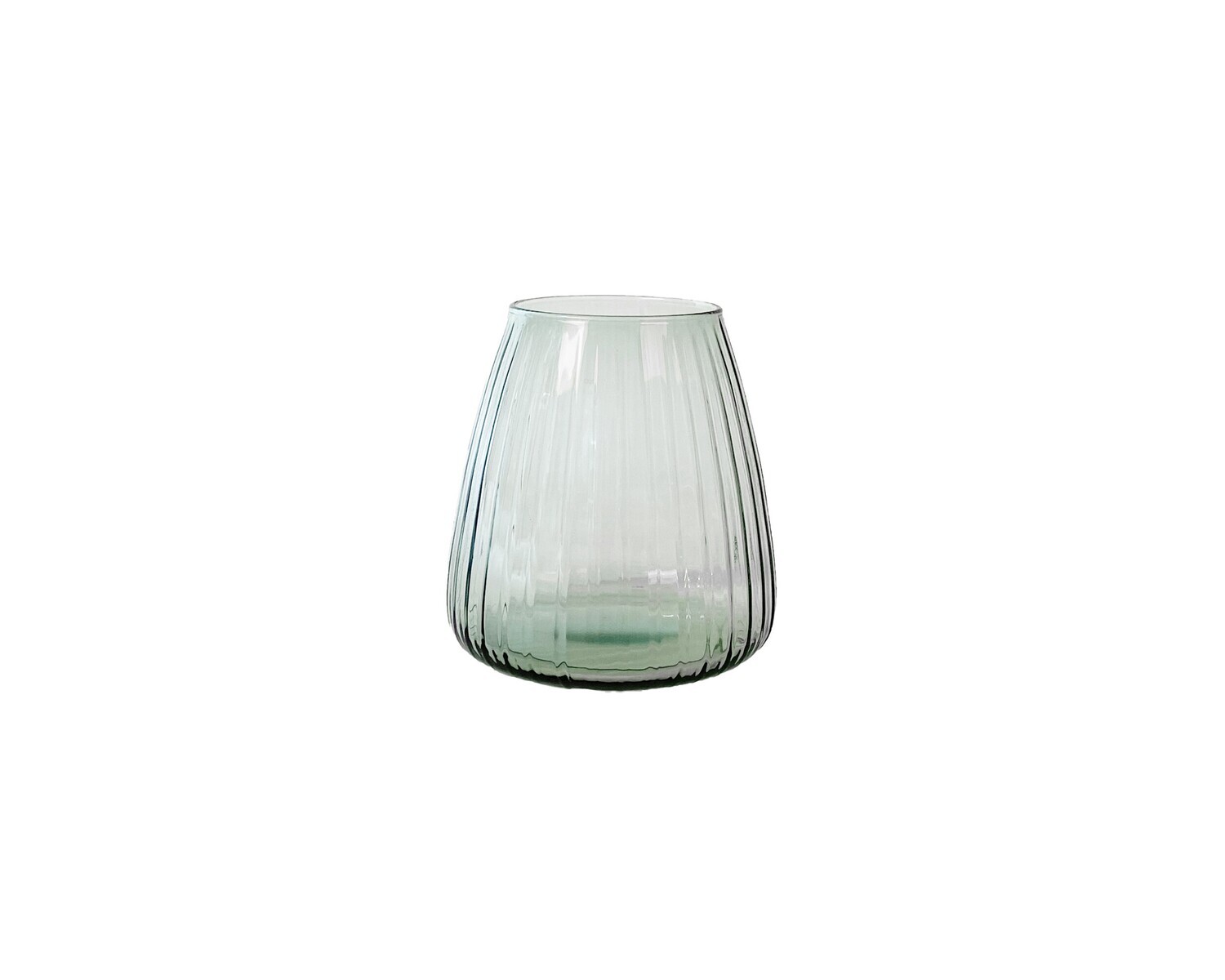 XLBoom - DIM Vase - Stripe, Grün hell, Grösse: S - (D) 15cm x (H) 16.5cm