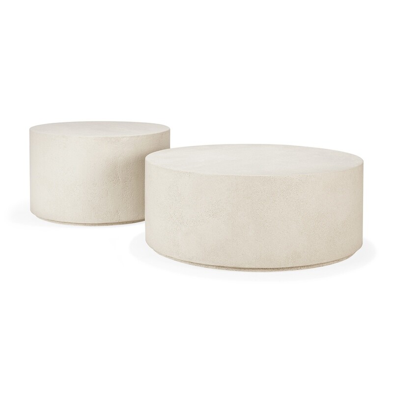 Ethnicraft - Elements Couchtisch - Off White, rund