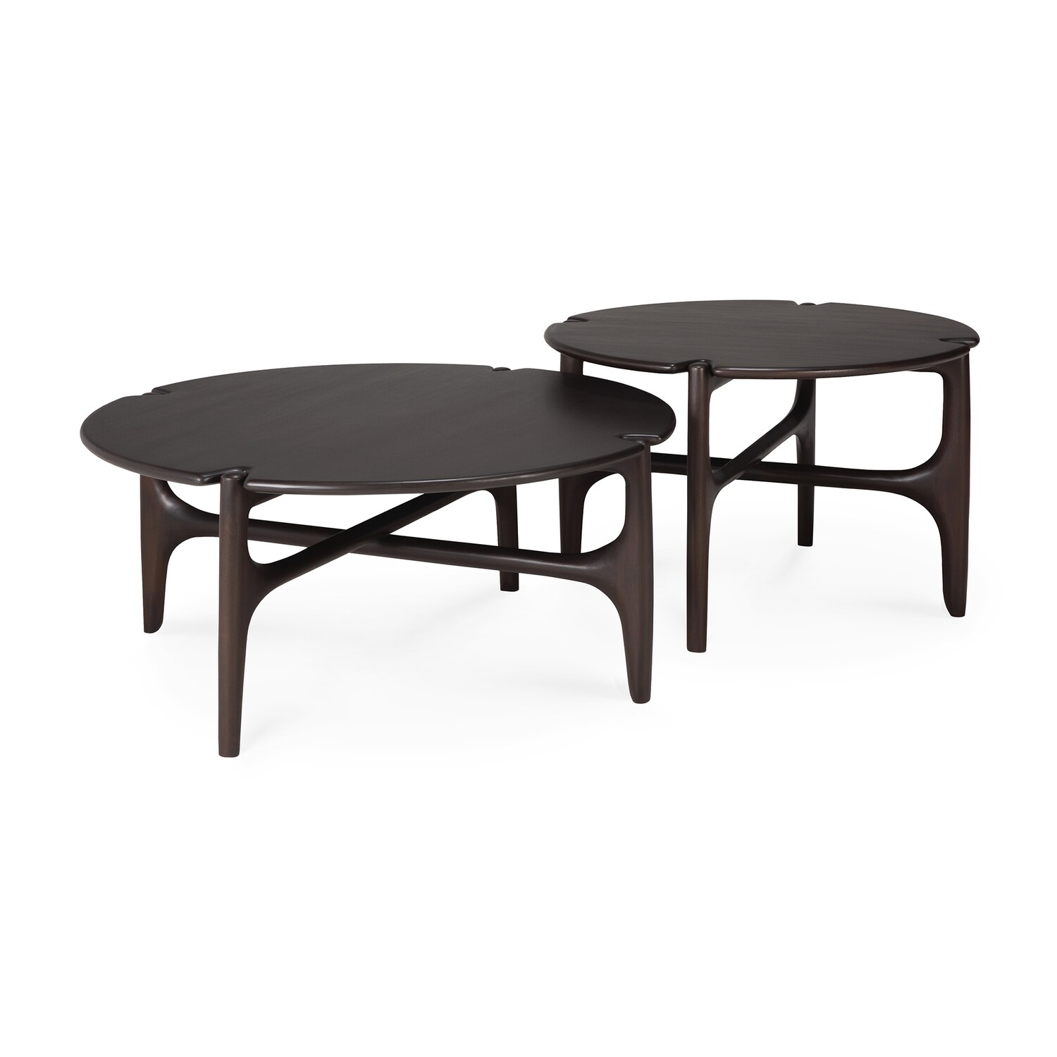 Ethnicraft - PI Couchtisch - Mahagoni dunkelbraun, rund