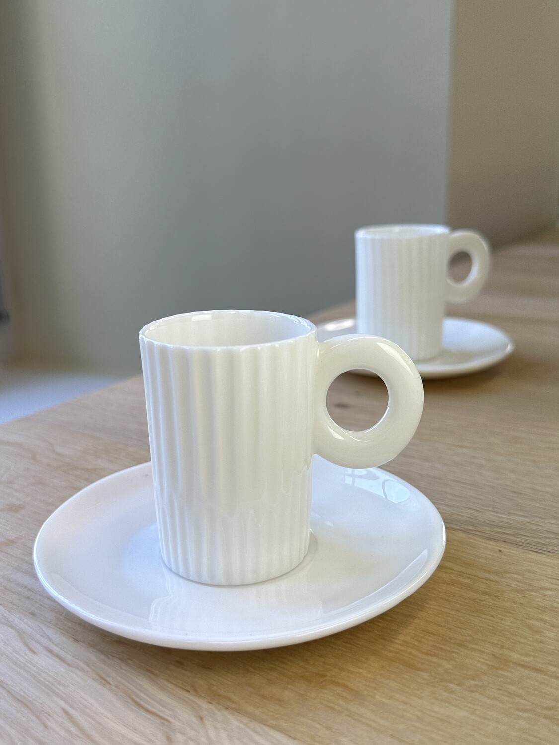 Kaolin Porzellan - Espresso Unterteller Weiss