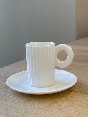 Kaolin Porzellan - Espresso Unterteller Weiss