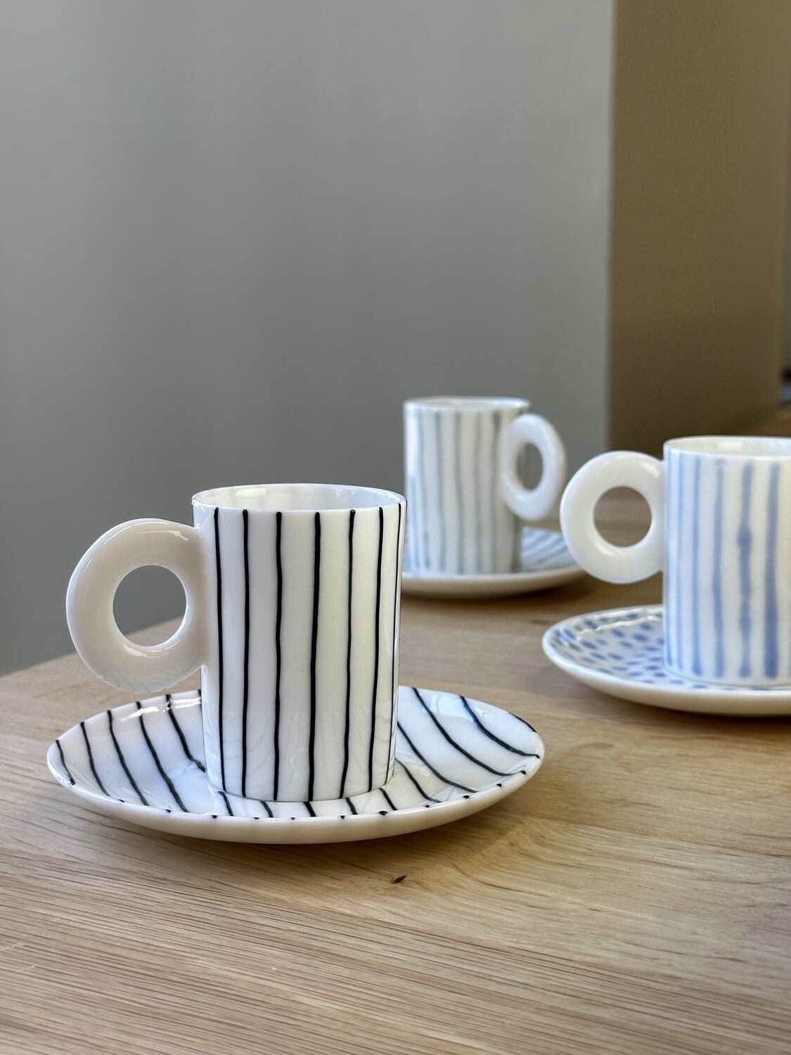 Kaolin Porzellan - Espresso Unterteller Schwarz