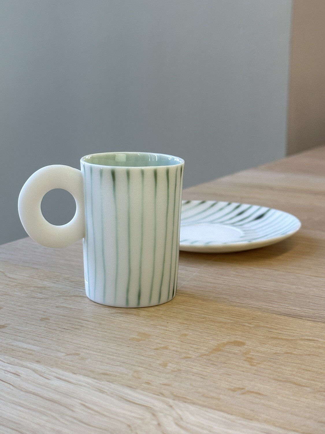 Kaolin Porzellan - Espresso Unterteller Grün