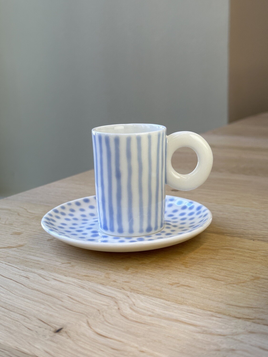 Kaolin Porzellan - Espresso Unterteller Blau