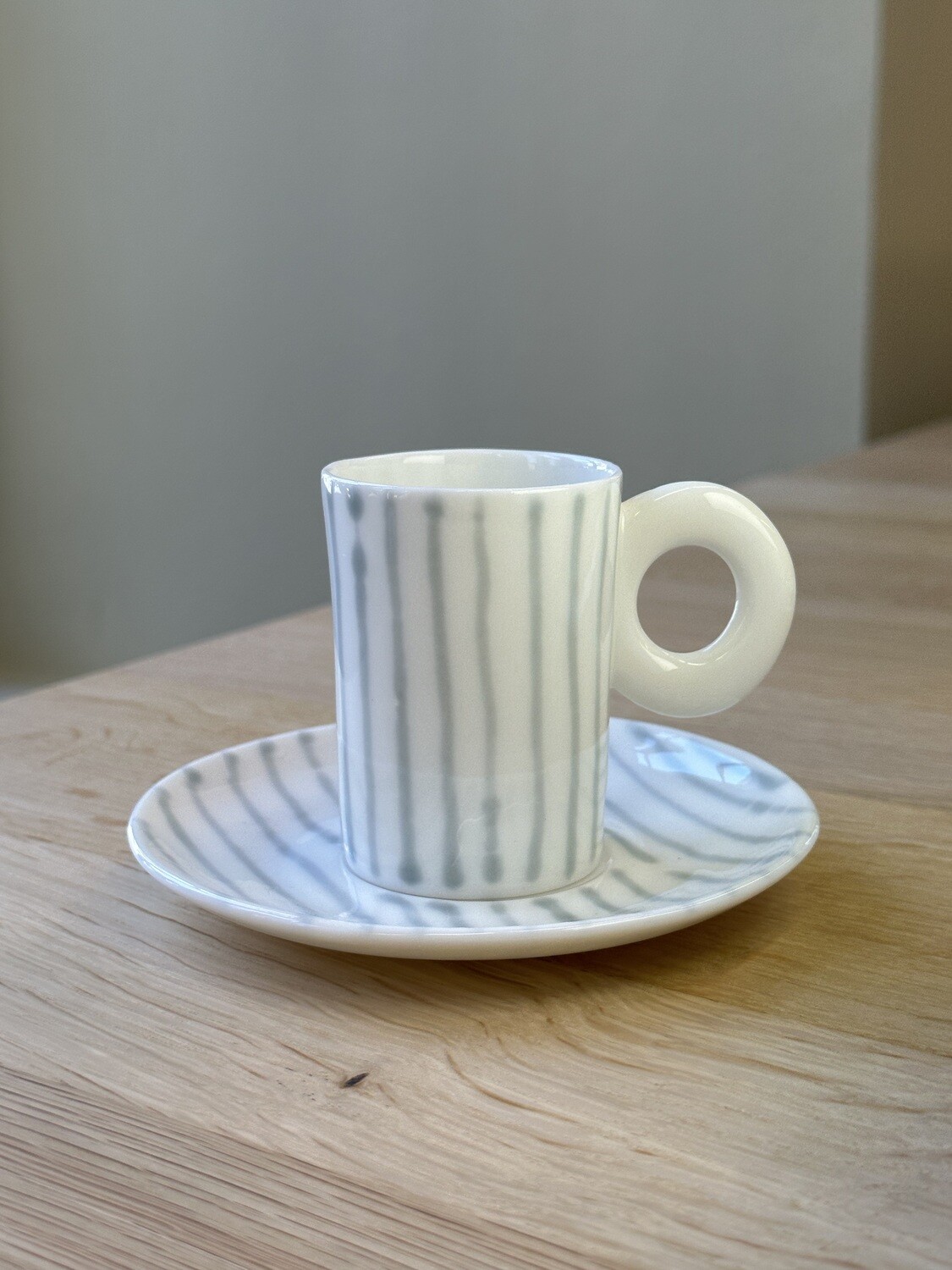 Kaolin Porzellan - Espresso Unterteller Grau