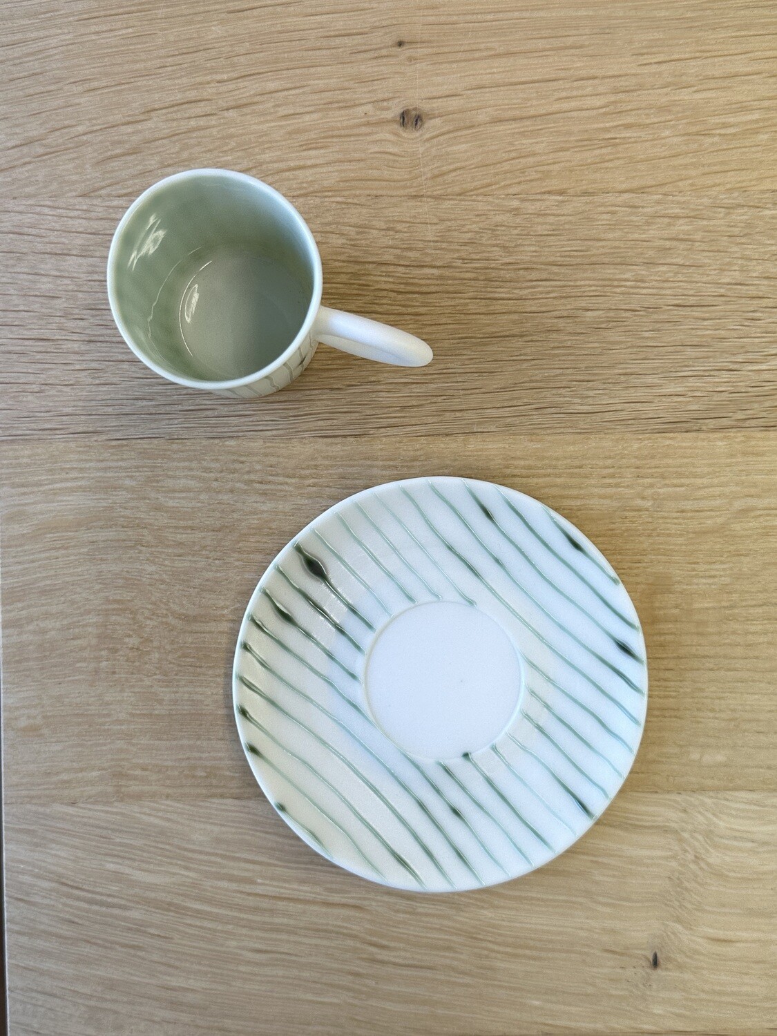 Kaolin Porzellan - Espresso Unterteller Grün