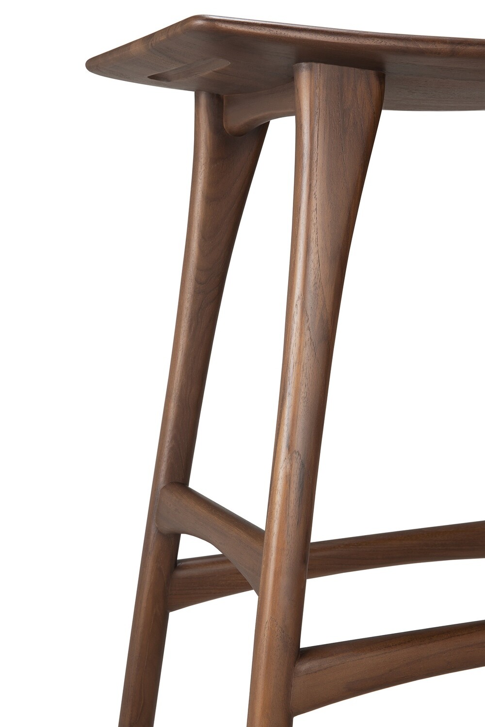 Ethnicraft - Osso Hocker - Teak, dunkelbraun