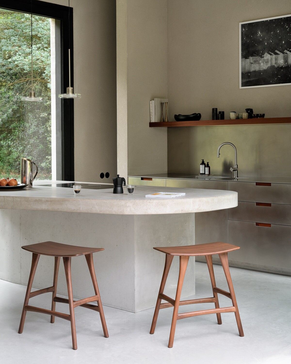 Ethnicraft - Osso Hocker - Teak, dunkelbraun