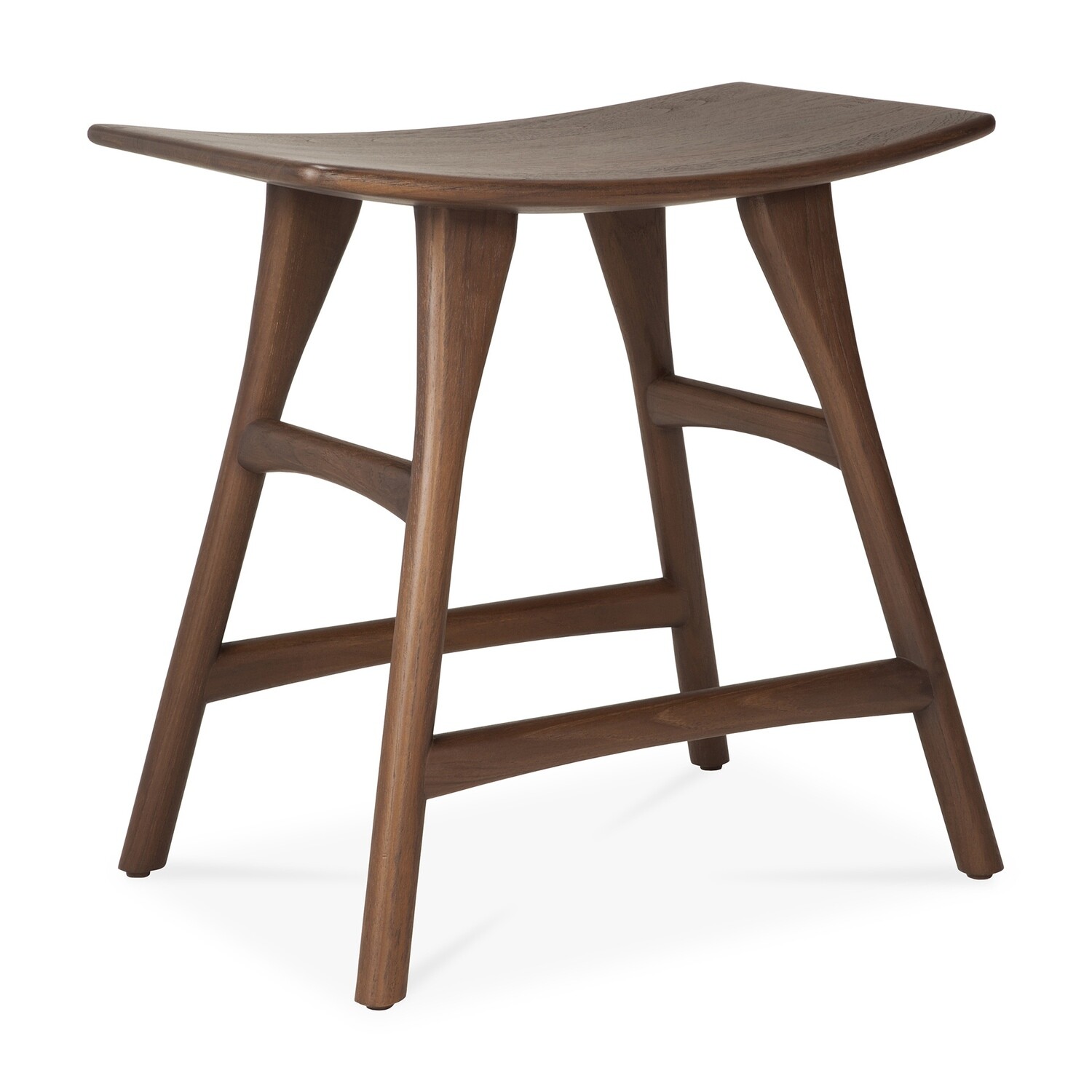 Ethnicraft - Osso Hocker - Teak, dunkelbraun, Höhe: 49cm