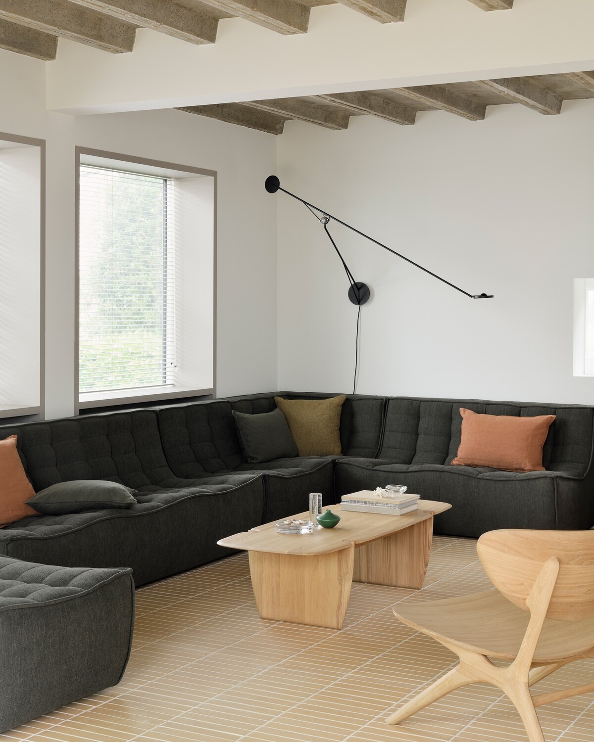 Ethnicraft - N701 Sofa - 2 Sitzer, Moss, Eco Stoff