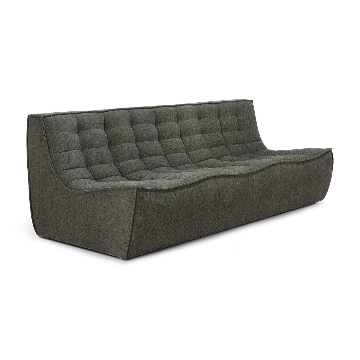 Ethnicraft - N701 Sofa - 3 Sitzer, Moss, Eco Stoff