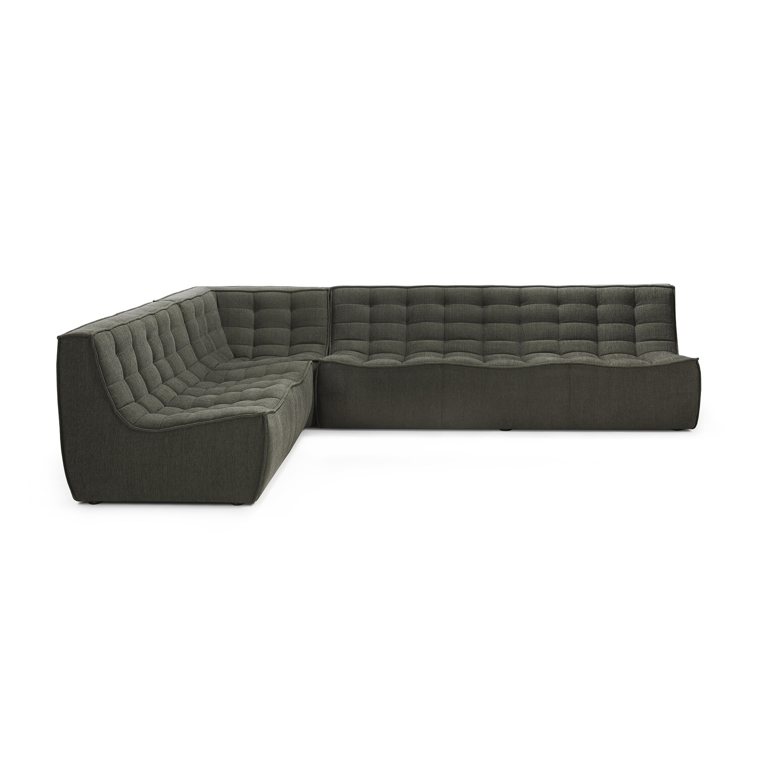 Ethnicraft - N701 Sofa - 3 Sitzer, Moss, Eco Stoff