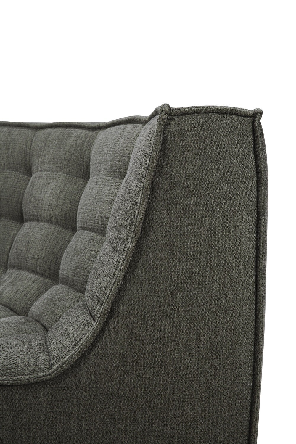 Ethnicraft - N701 Sofa - runde Ecke, Moss, Eco Stoff