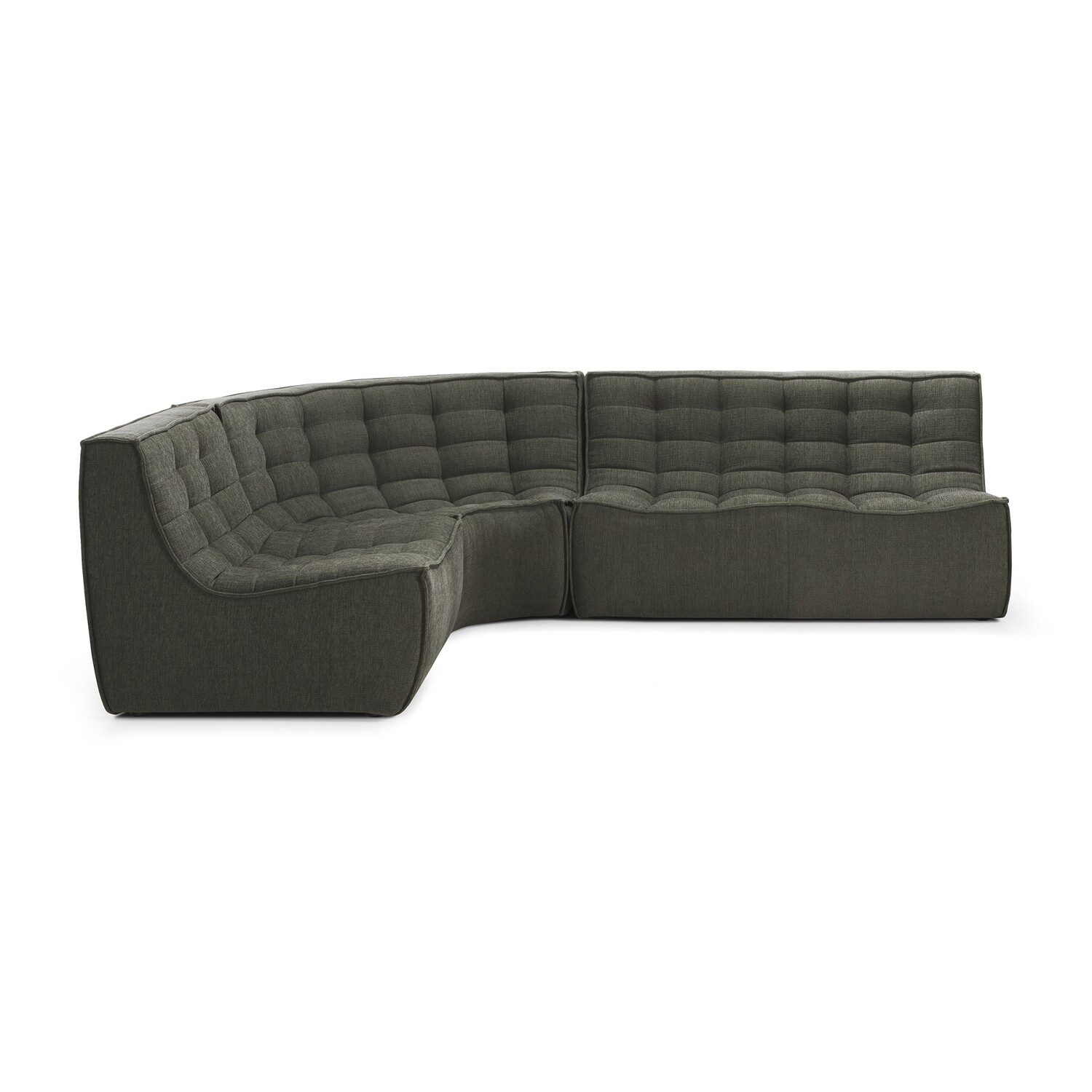 Ethnicraft - N701 Sofa - 2 Sitzer, Moss, Eco Stoff
