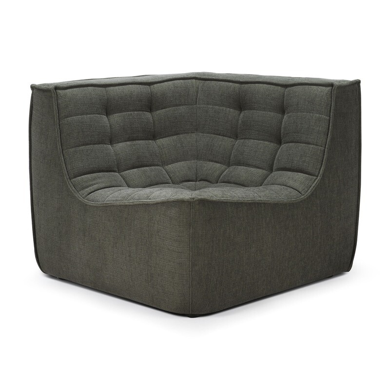 Ethnicraft - N701 Sofa - Ecke, Moss, Eco Stoff