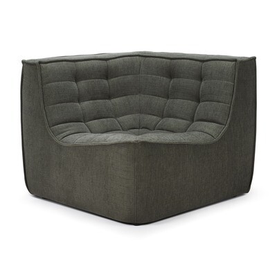 Ethnicraft - N701 Sofa - Ecke, Moss, Eco Stoff