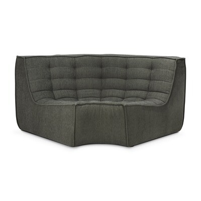 N701 Sofa - runde Ecke, Moss, Eco Stoff N701 Sofa - runde Ecke, Moss, Eco Stoff