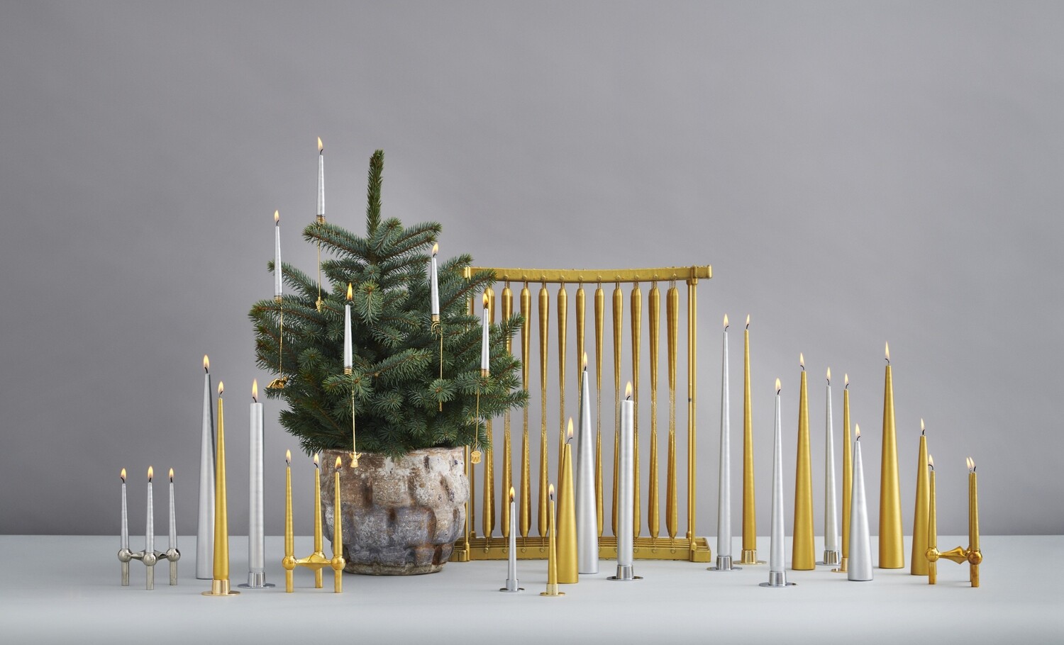 ester &amp; erik - Peitschenkerze - Gold Metallic 90, hochglanz