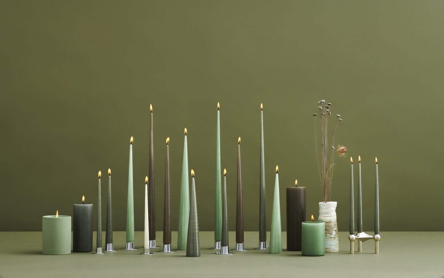 ester &amp; erik - Peitschenkerze - Raw Toffee 23, matt