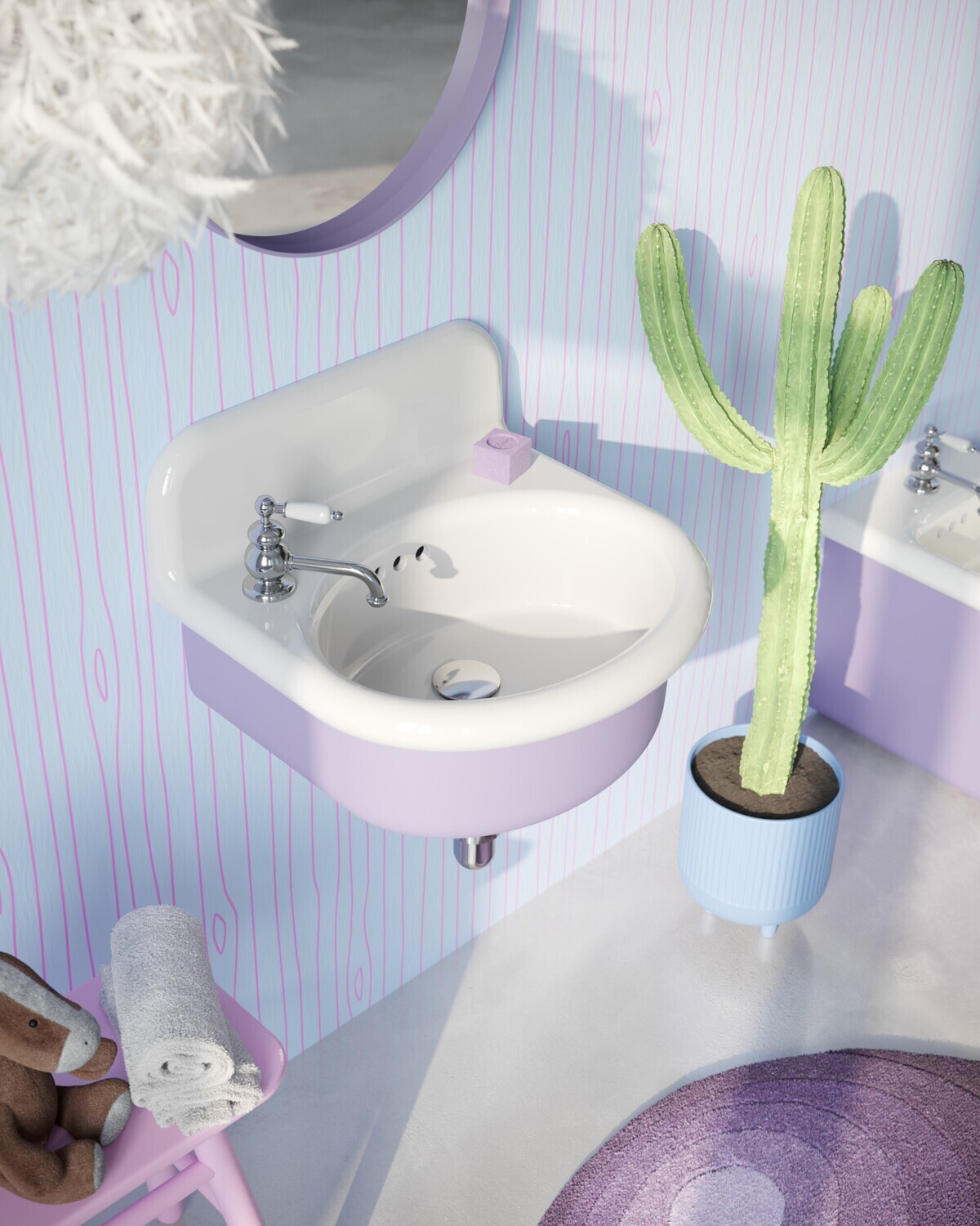 Bleu Provence - True Colors Lite Waschbecken - Rund