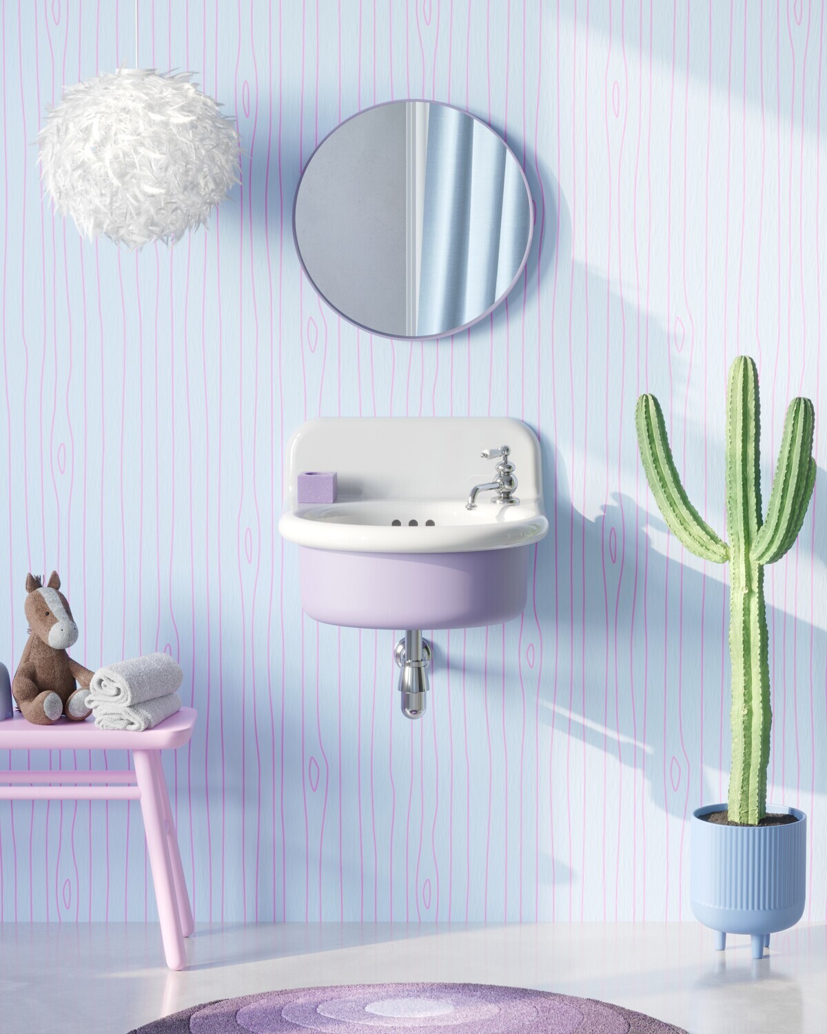 Bleu Provence - True Colors Lite Waschbecken - Rund