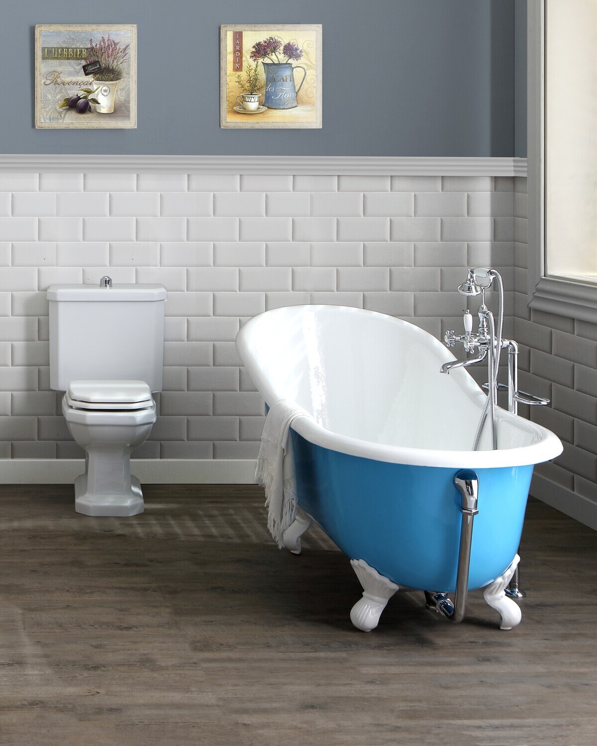 Bleu Provence - Lavande Badewanne - mit Füssen