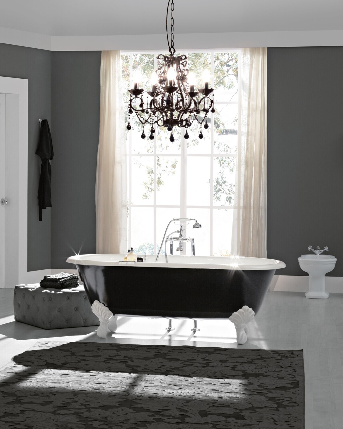 Bleu Provence - Vintage Badewanne - mit Füssen