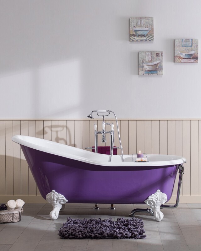 Bleu Provence - Lavande Badewanne - mit Füssen
