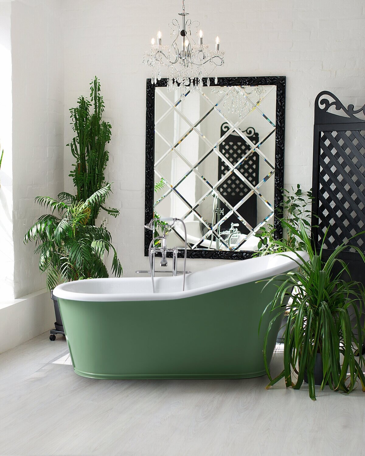 Bleu Provence - Old Lavande Badewanne - mit Sockel
