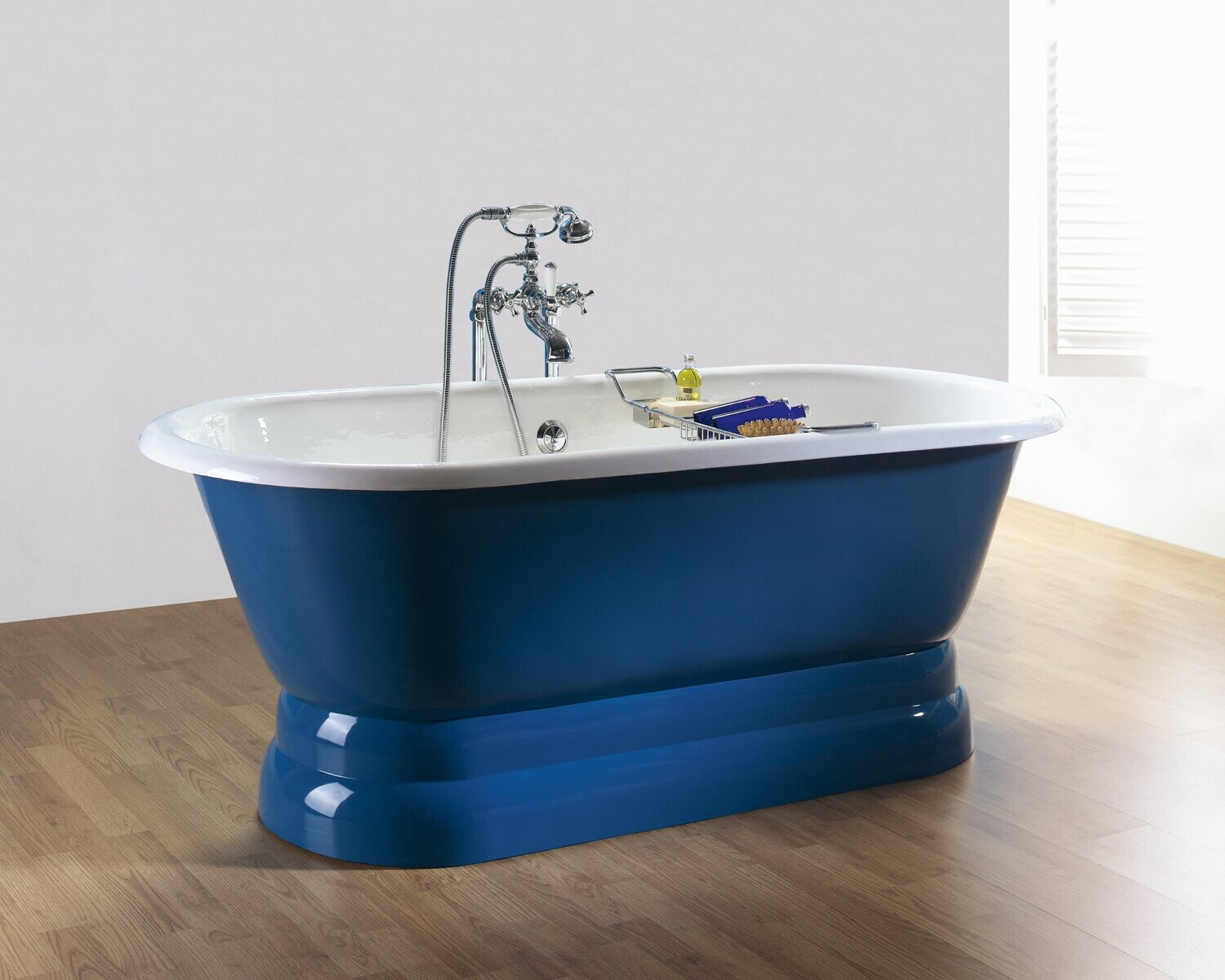 Bleu Provence - Vintage Badewanne - mit Sockel