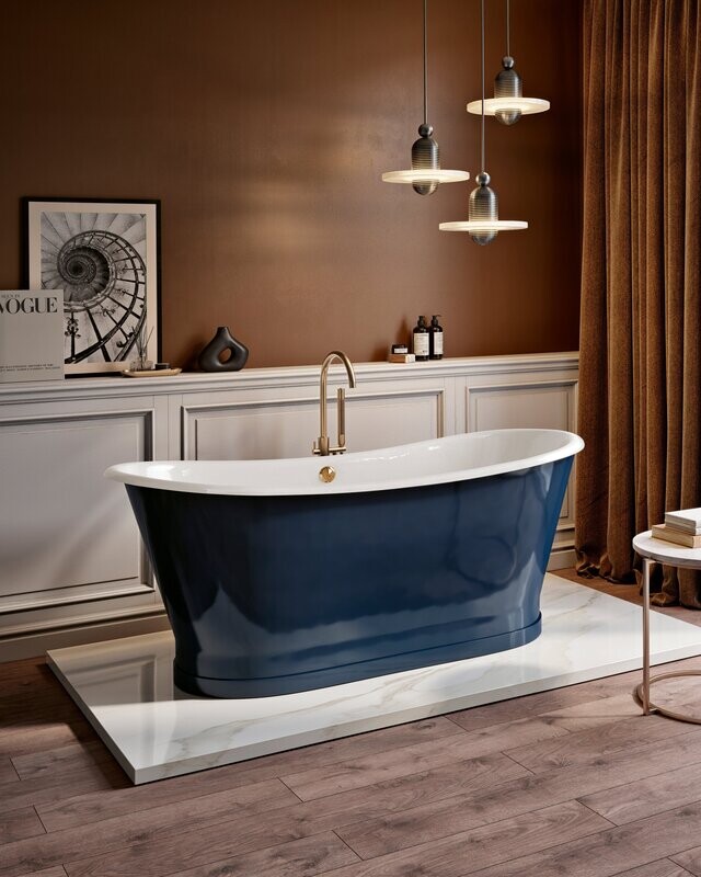 Bleu Provence - Antica Grand Badewanne - mit Sockel