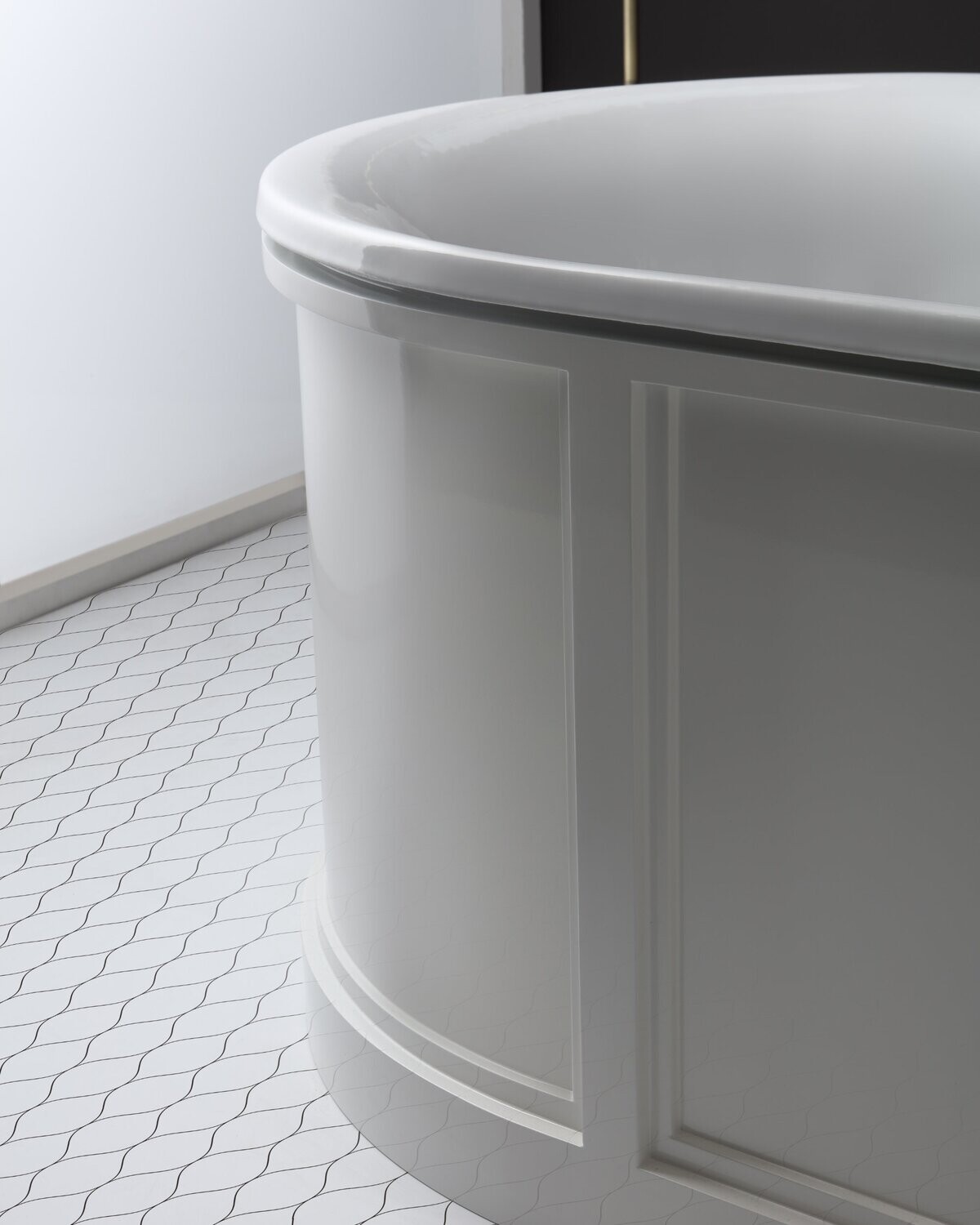 Bleu Provence - Chic Badewanne - mit Sockel