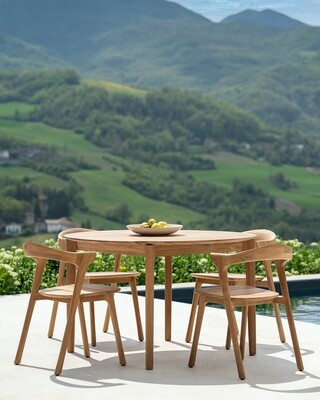 Ethnicraft - Bok Tisch Outdoor - Teak, rund