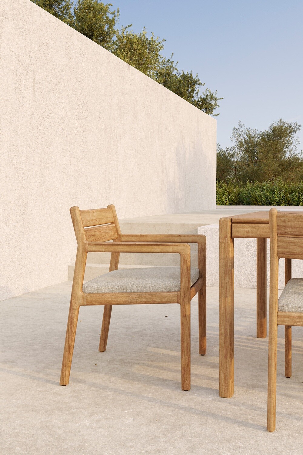 Ethnicraft - Jack Stuhl Outdoor, mit Armlehne - Teak