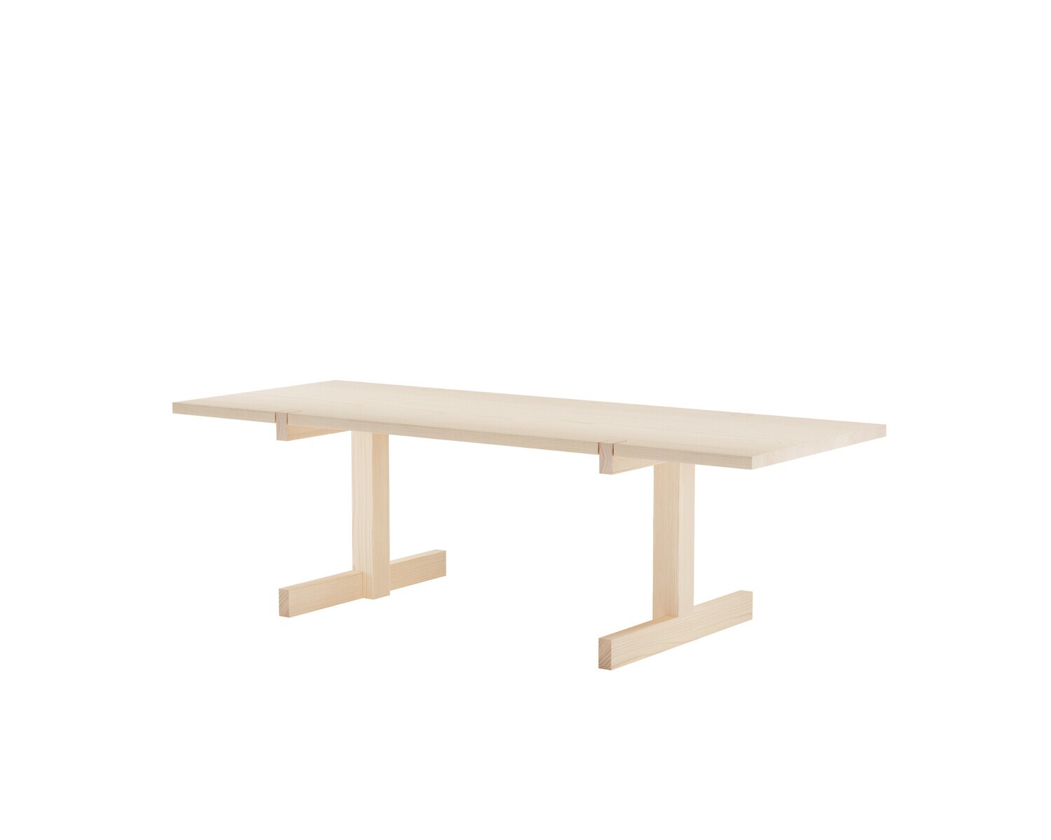 OUT - RICHTER Tisch, Material: Esche, gewachst mit Weisspigment, Grösse: Large (240cm)