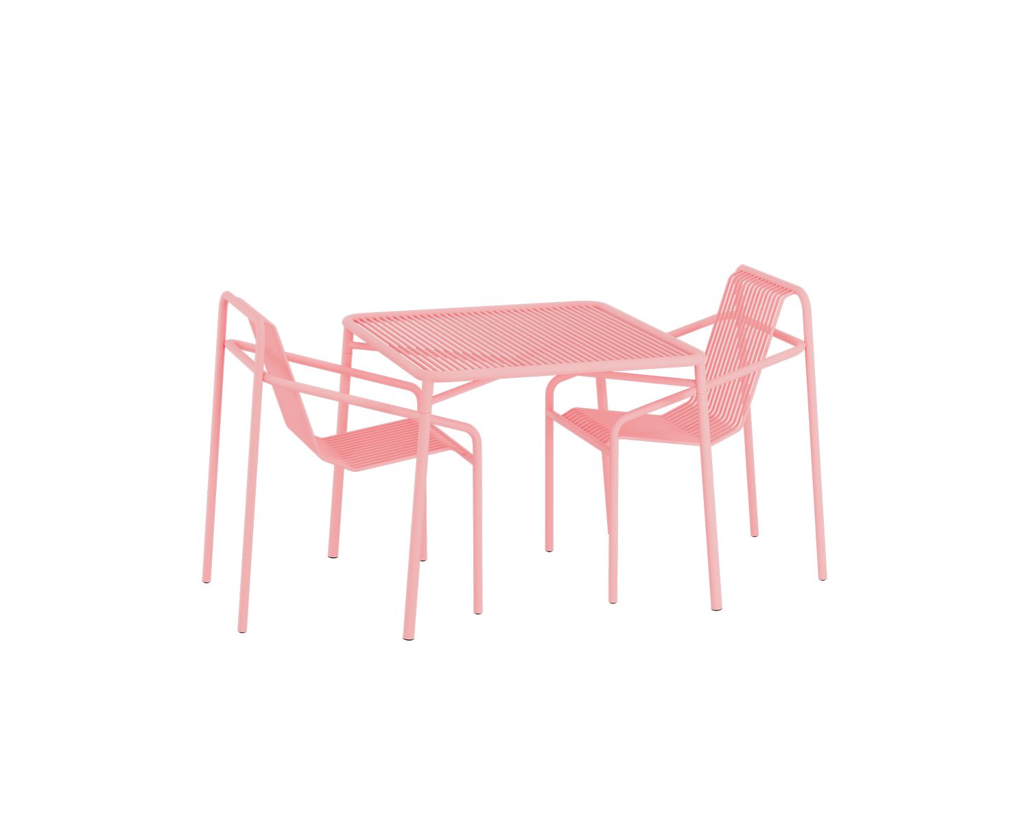 OUT - IVY Outdoor Set, Farbe: Pink, Grösse: Kleiner Tisch + 2 Stühle