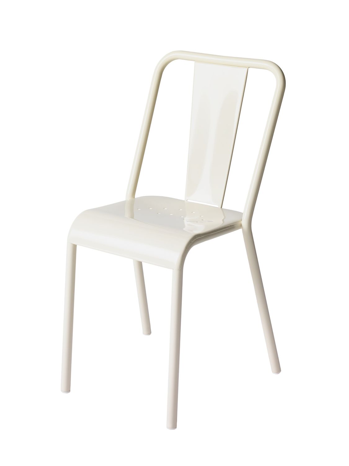 Tolix - Stuhl T37, Farbe: Blanc perlé