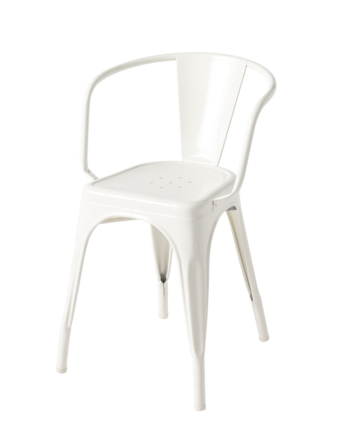 Tolix - Stuhl A56+, Farbe: Blanc pur