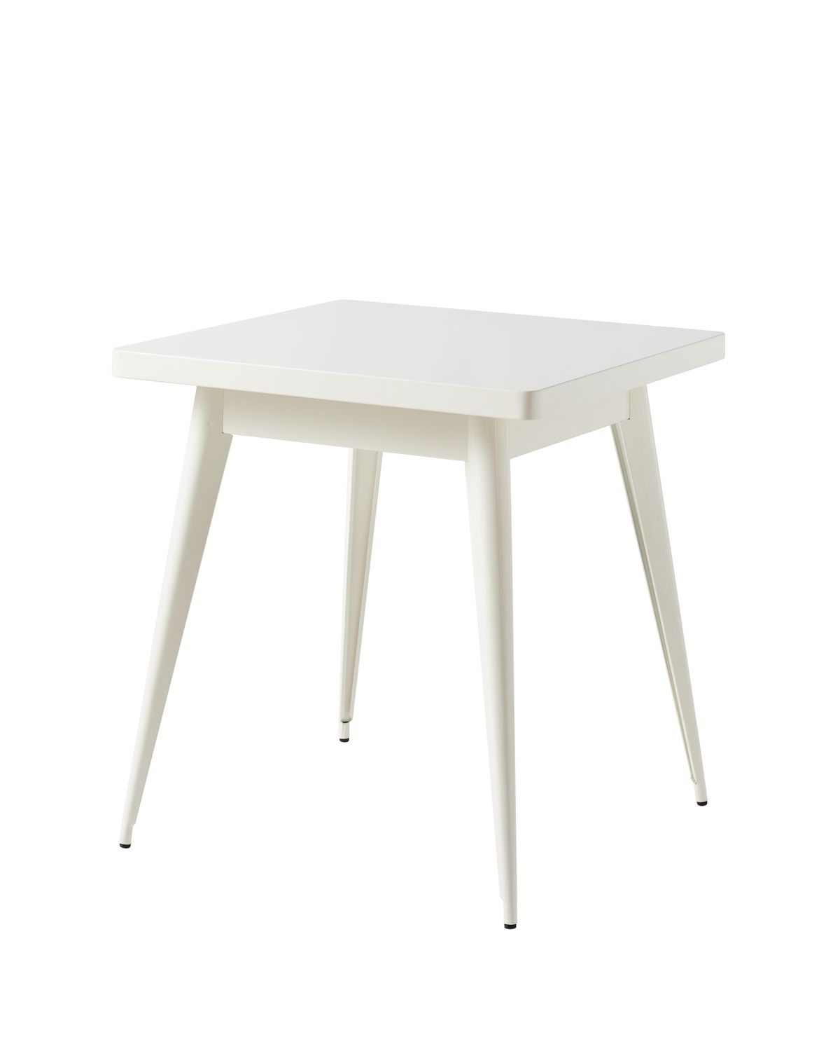 Tolix - Tisch 55, Grösse: (L) 70cm x (B) 70cm, Farbe: Blanc pur