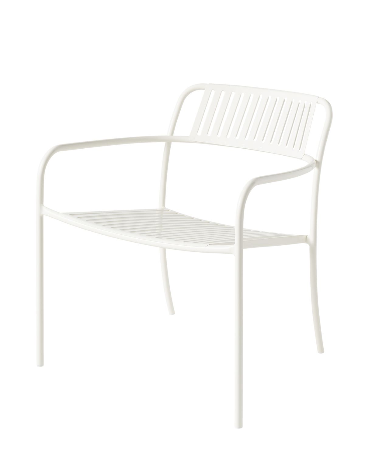 Tolix - Sessel Patio - mit Lamellen, Farbe: Blanc pur