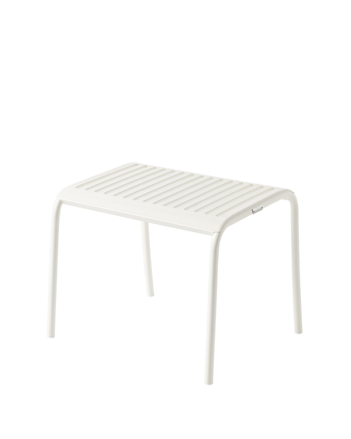 Tolix - Fusshocker Patio - mit Lamellen, Farbe: Blanc pur