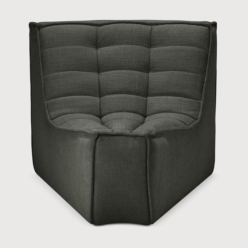 Ethnicraft - N701 Sofa - runde Ecke 45¬∞, Moss, Eco Stoff