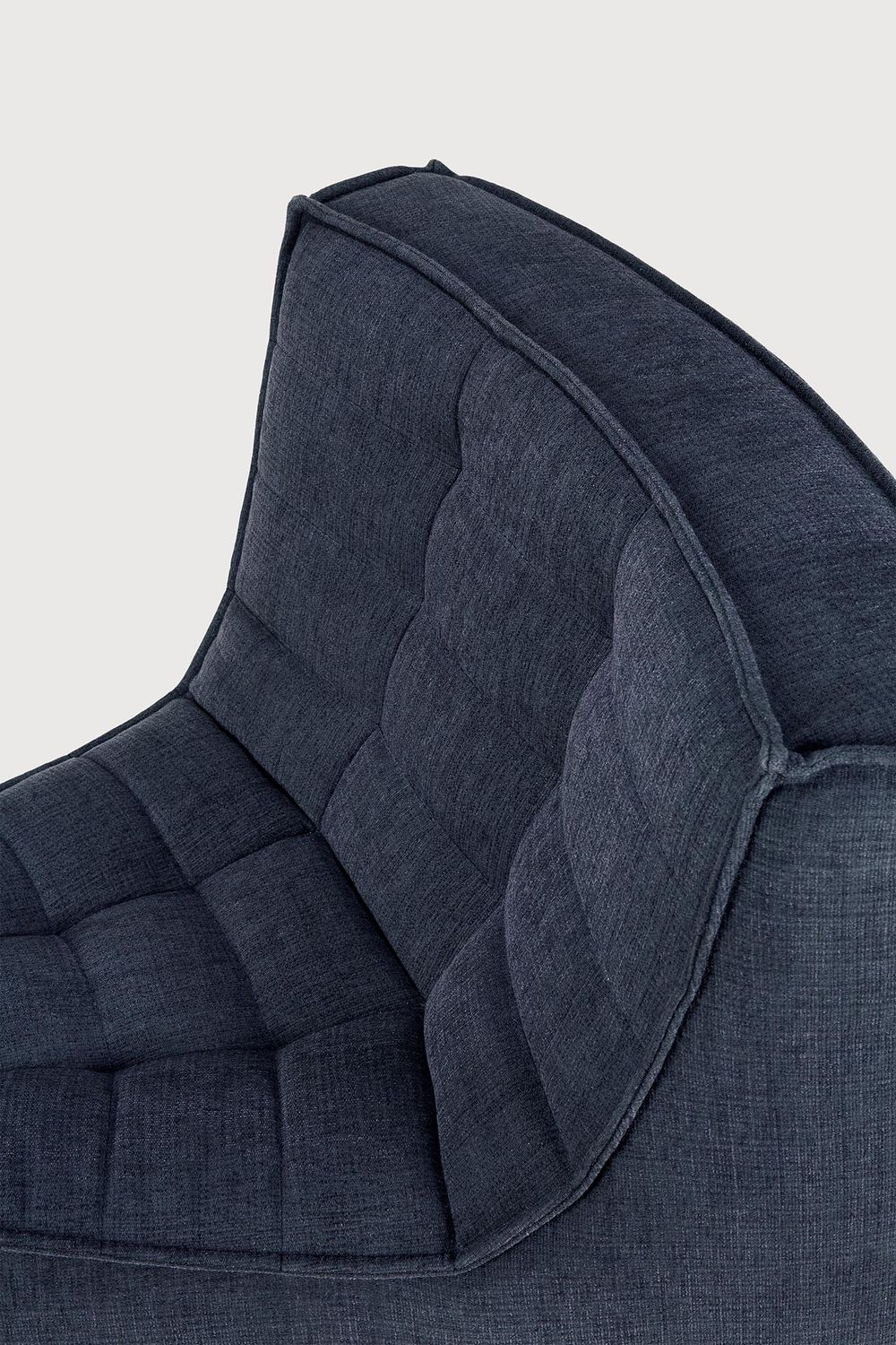 Ethnicraft - N701 Sofa - runde Ecke 45¬∞, Graphit, Eco Stoff