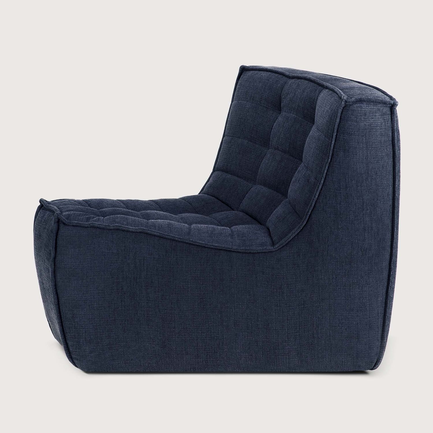 Ethnicraft - N701 Sofa - runde Ecke 45¬∞, Graphit, Eco Stoff
