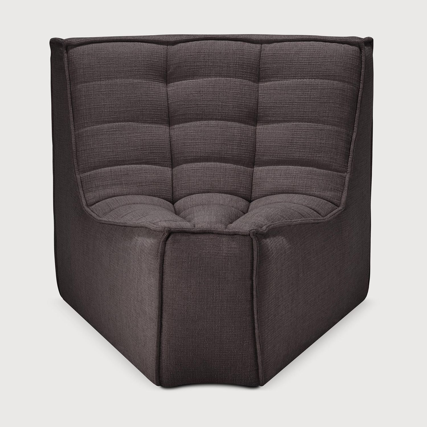 Ethnicraft - N701 Sofa - runde Ecke 45¬∞, Dunkelgrau